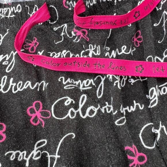 Pj pants, black, "Color outside the Lines" women's M - Picture 2 of 4